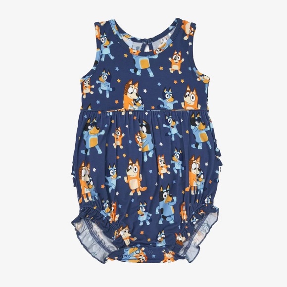 Little Sleepies Bluey Bubble Romper 0/3 NWT